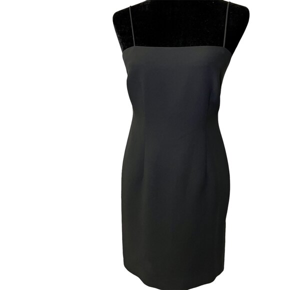 Ann Taylor Loft Black Sleeveless Form Fitting Cocktail Dress Size 2 Petite - Picture 2 of 4